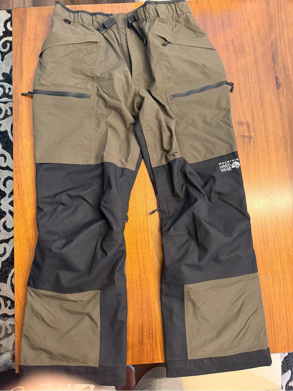 Mountain Hardwear Men's Large First Tracks Ski Pants Snow NWT Brown Black